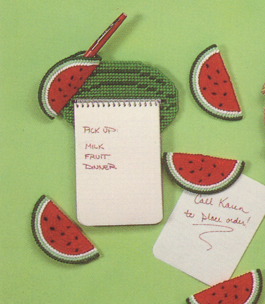 Watermelon Note Pad Holder and Magnets Pattern