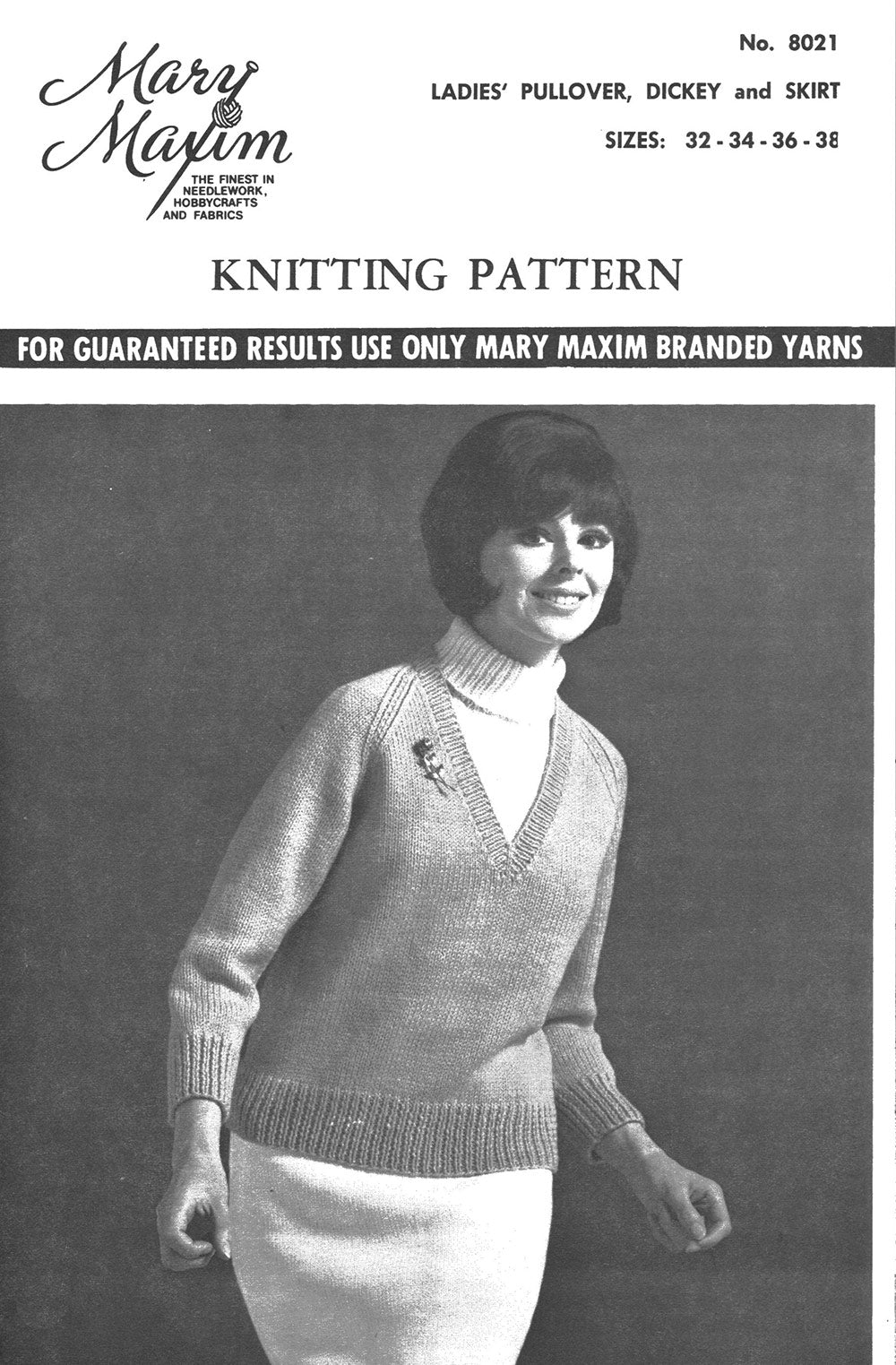 Ladie's Pullover Dicky And Skirt Pattern