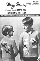Children's Plane Cardigan Pattern
