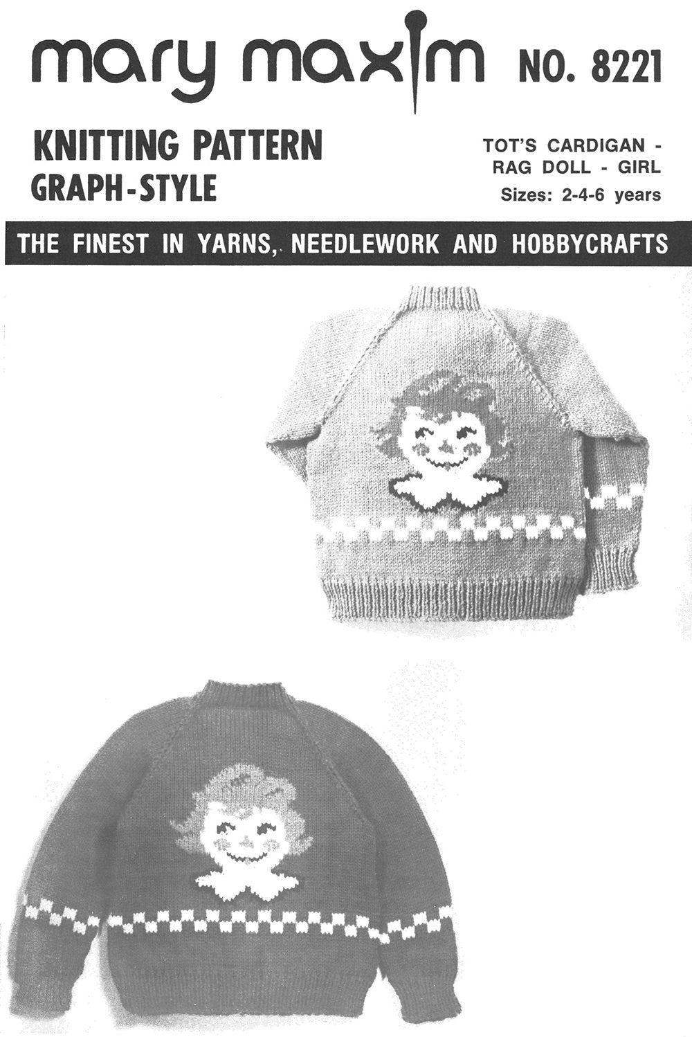 Tot's Cardigan - Rag Doll - Girl Pattern