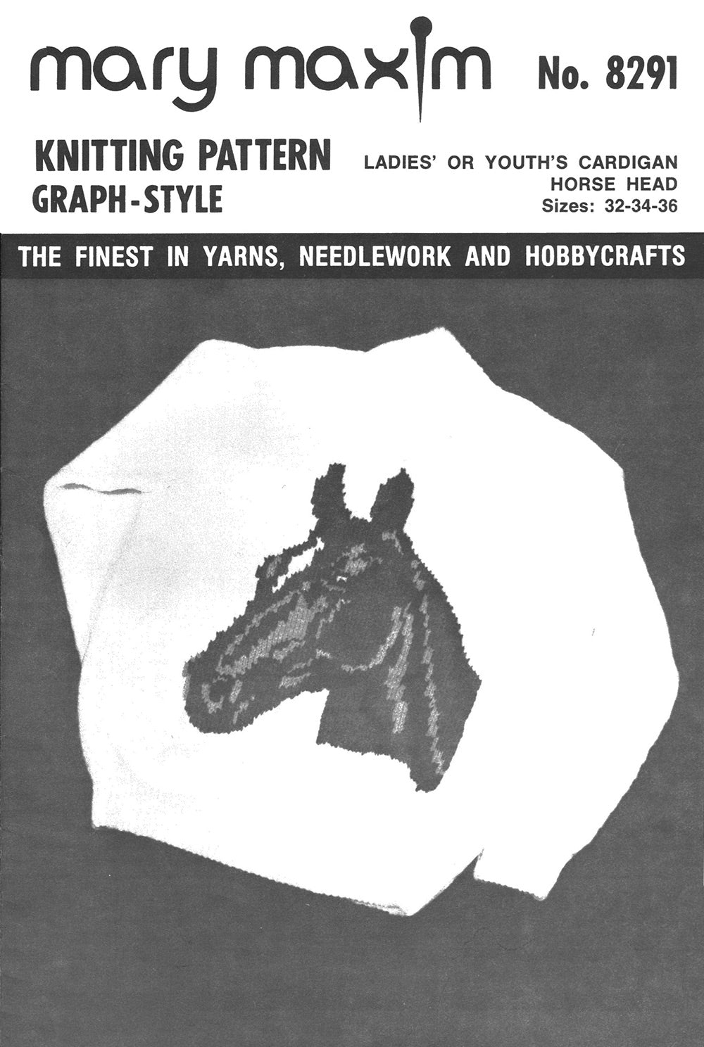 Ladies' or Youth's Cardigan - Horsehead Pattern