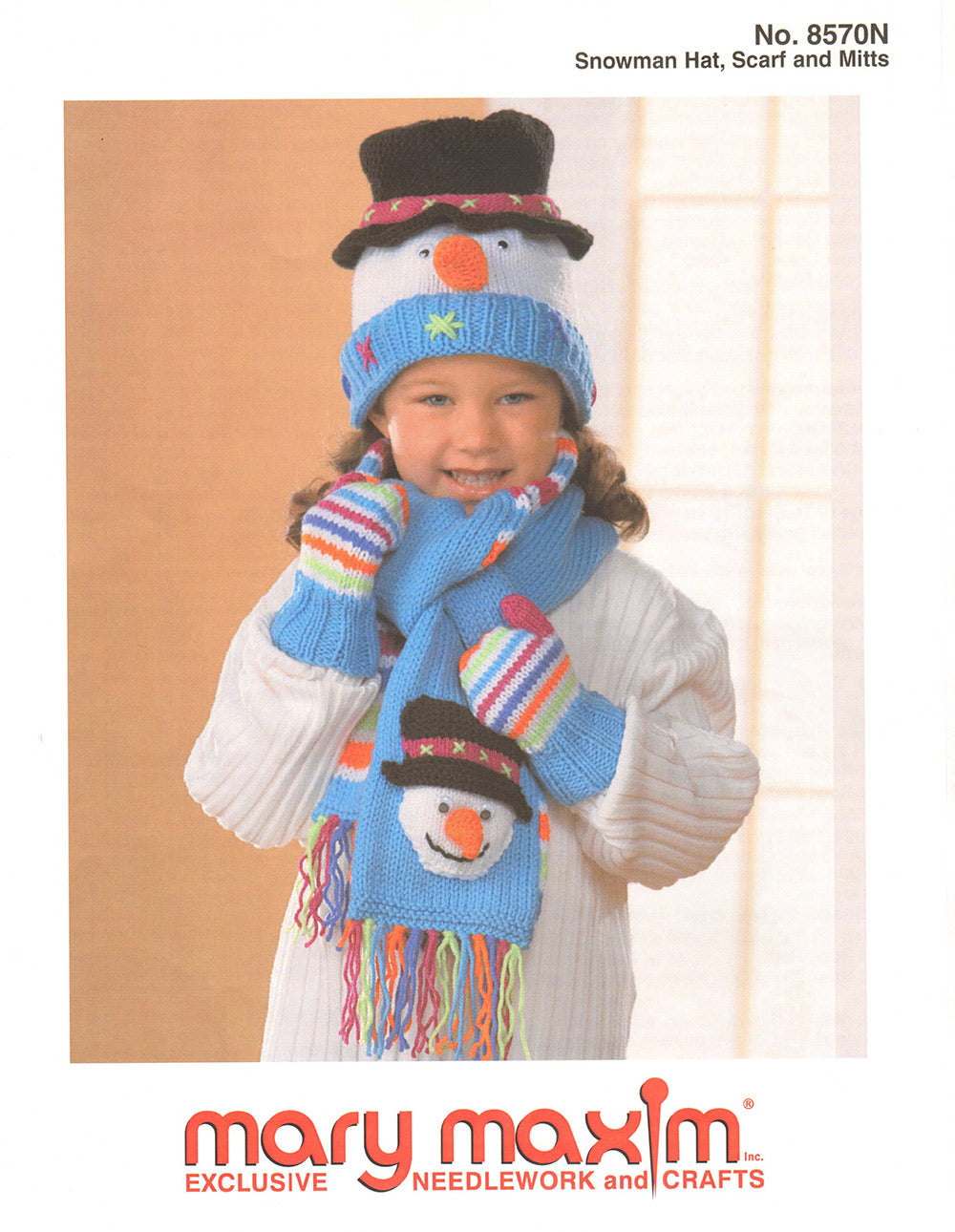 Snowman Hat, Scarf and Mitts Pattern