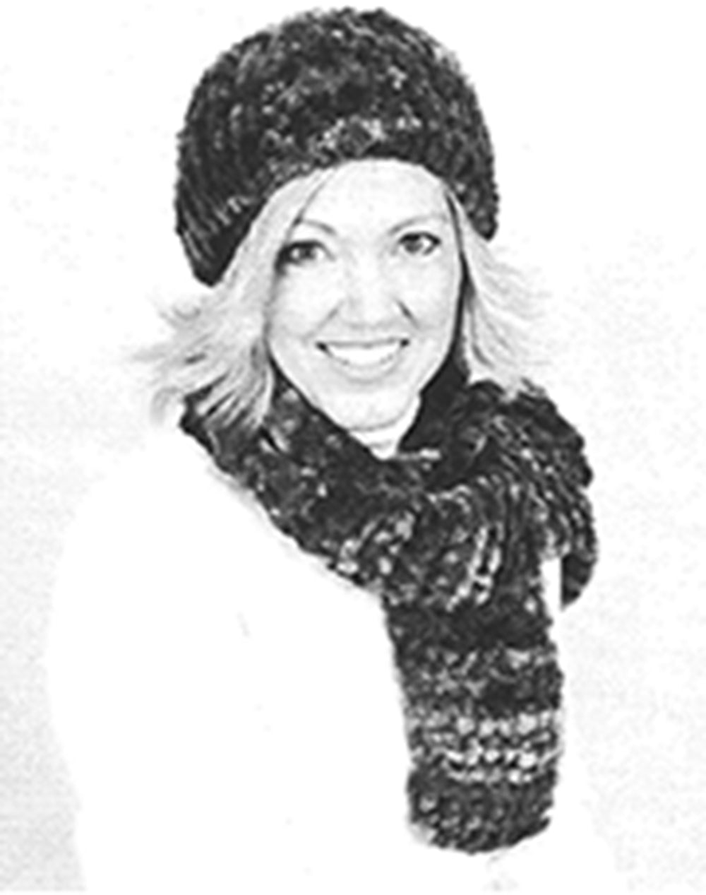 Modèle d'ensemble chapeau et écharpe