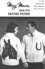 Horse's Head Men's Cardigan Pattern