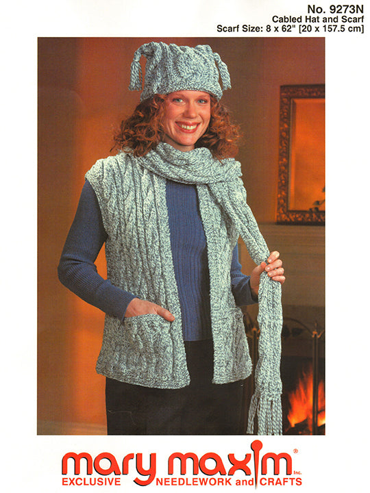 Cabled Hat and Scarf Pattern