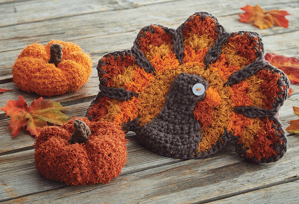 Turkey Potholder & Pumpkin Scrubbies Pattern