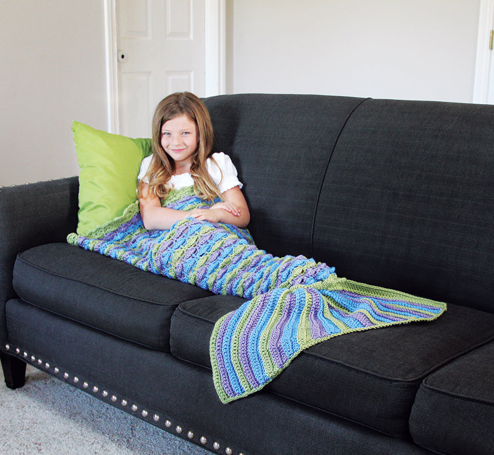 Child's Mermaid Tail Throw Pattern