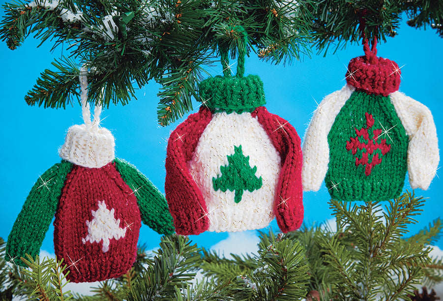 Mini Sweater Ornaments Pattern