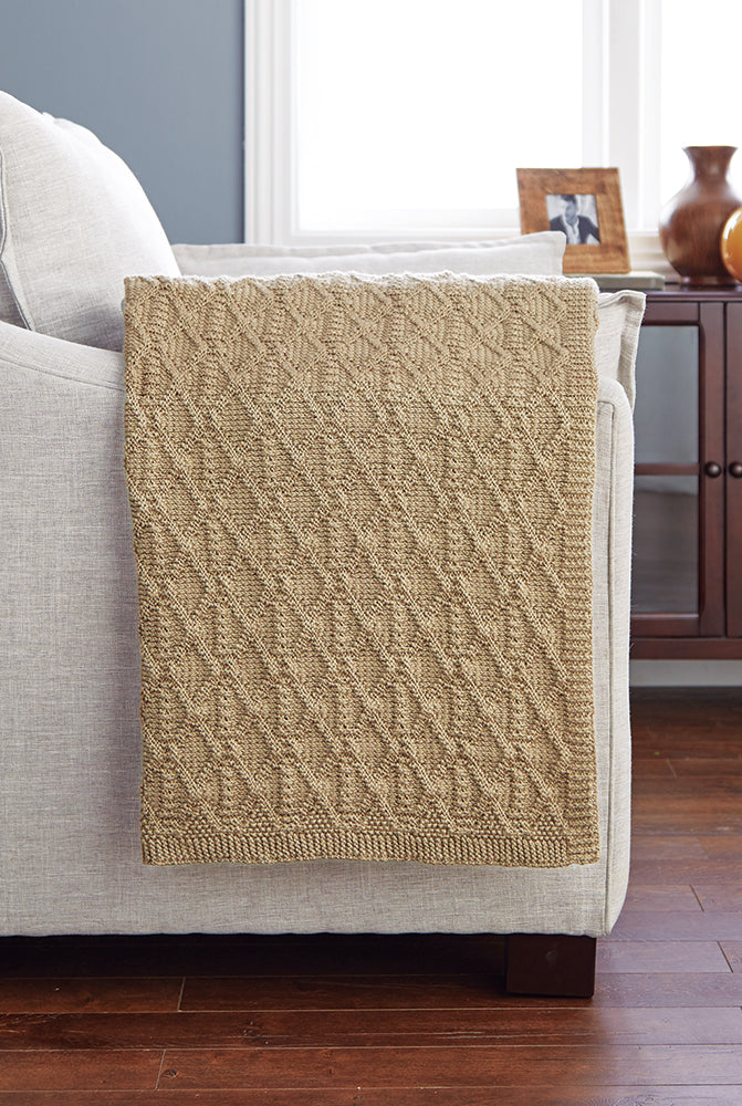 Diamonds & Ribbing Afghan Pattern