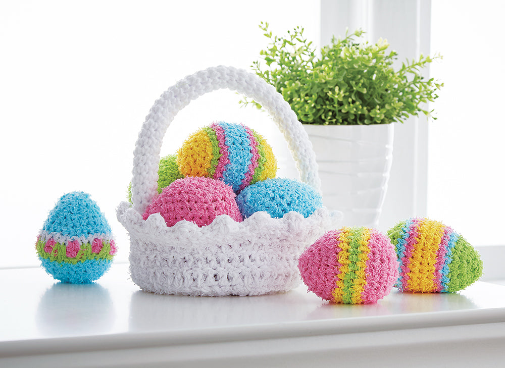 Easter Basket with Eggs Pattern