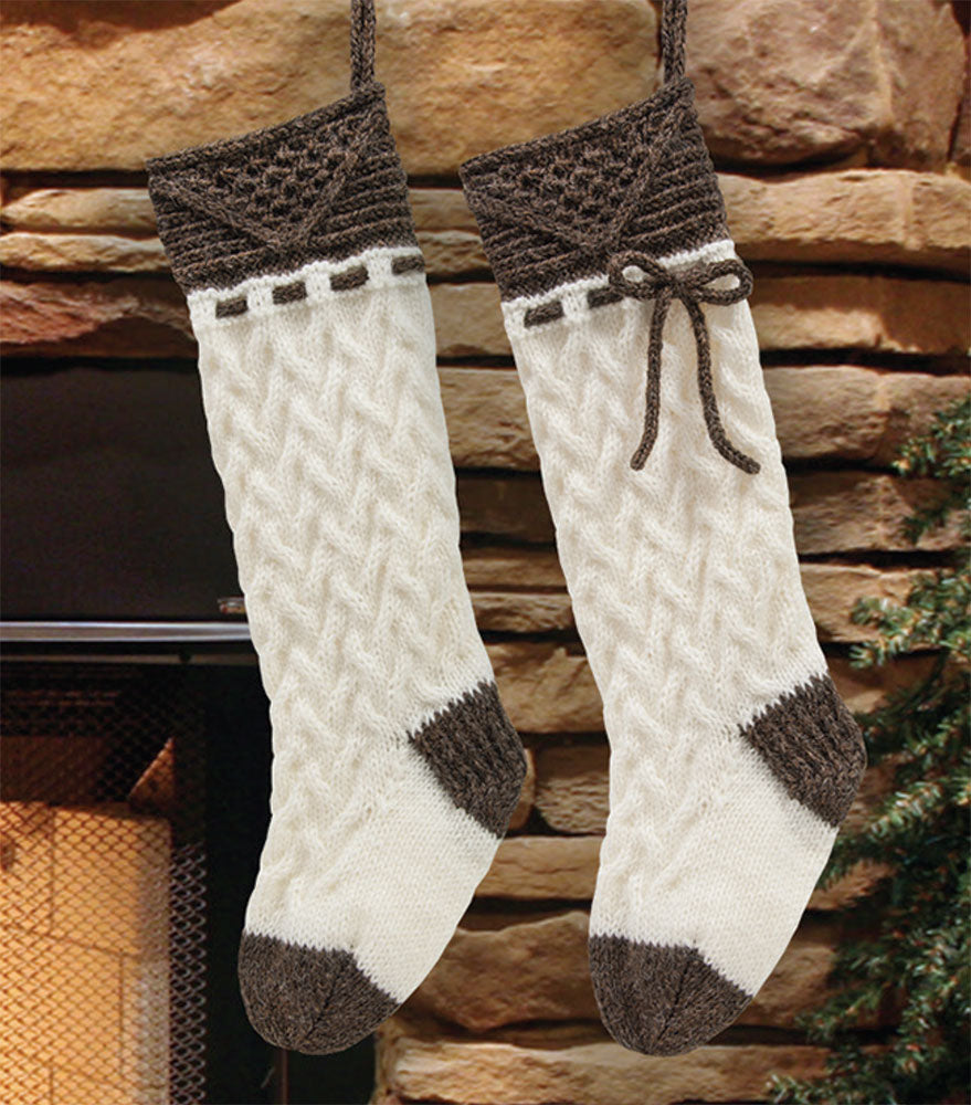 Free Christmas Cables Stockings Pattern