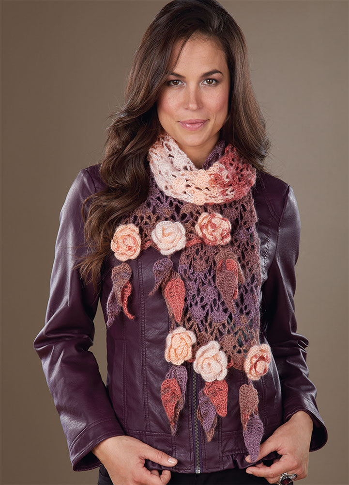 Floral Mohair Scarf Pattern