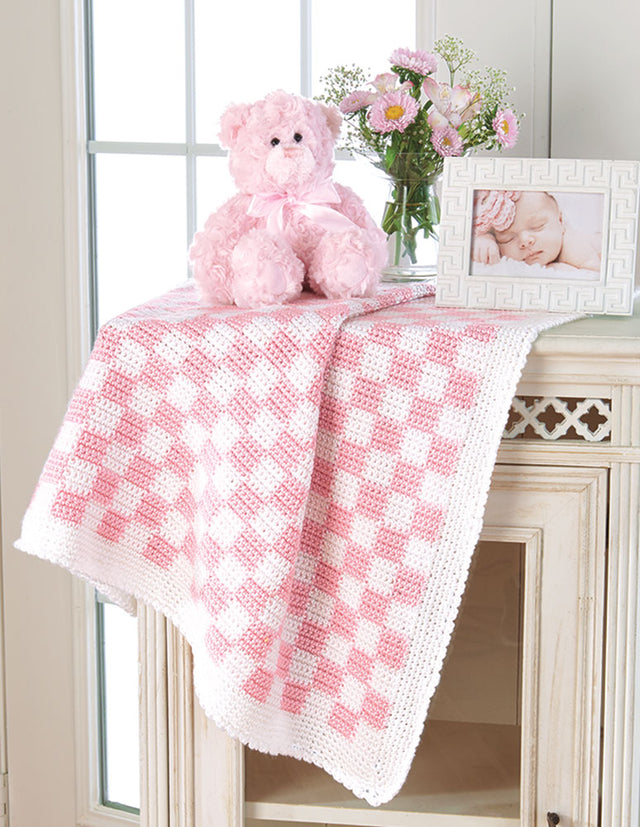 Checkered Baby Blanket Pattern – Mary Maxim Ltd