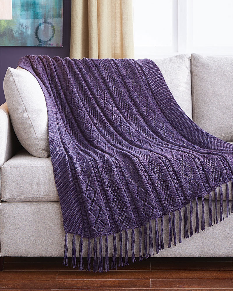 Motif de jeté à diamants et rosaces