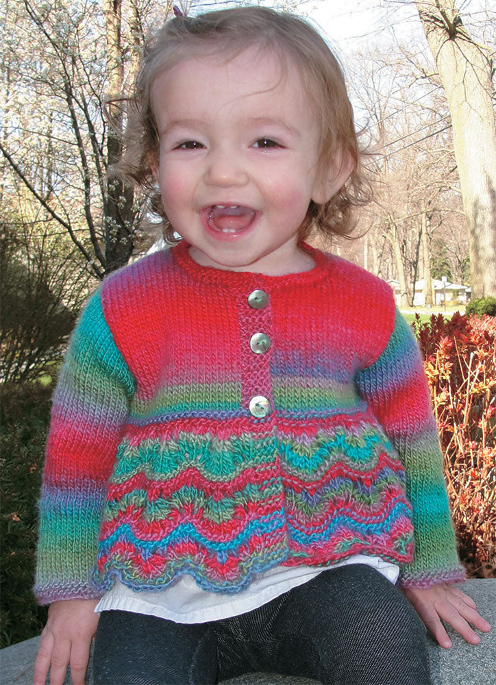 Colorful Waves Cardigan Pattern