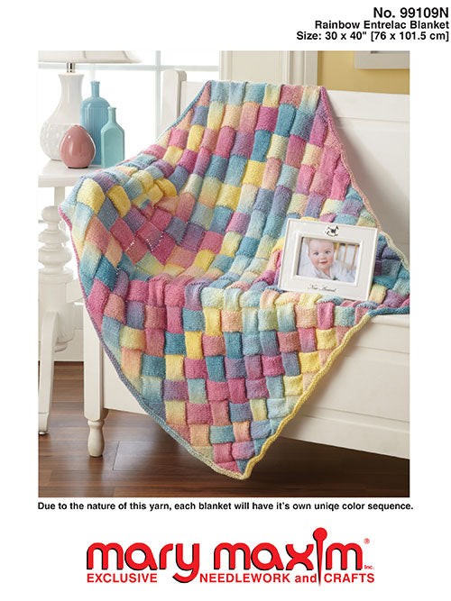 Free Rainbow Entrelac Blanket Pattern – Mary Maxim Ltd